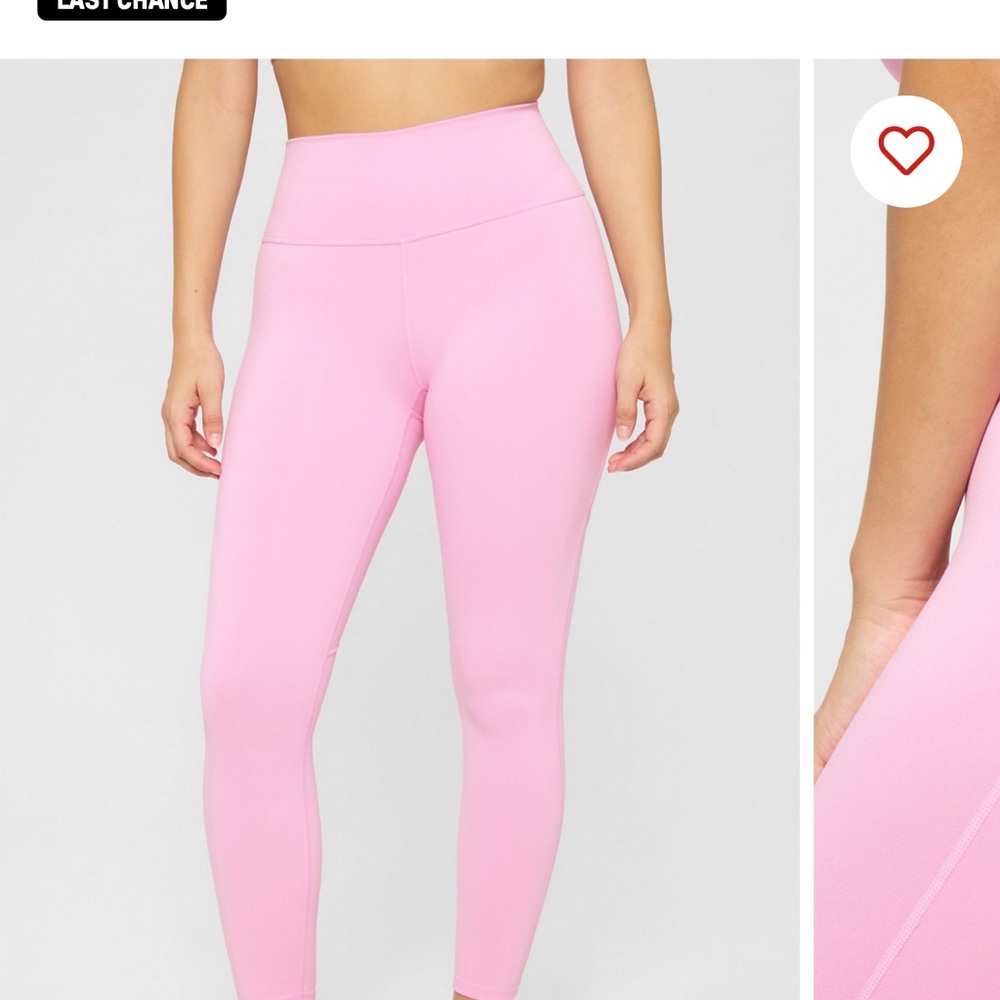 Fabletics Pink Leggings Define PowerHold® High-Waisted Legging 7/8